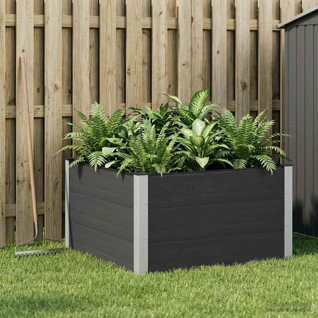 Raised Garden Bed Black 100 X 100 X 54 Cm
