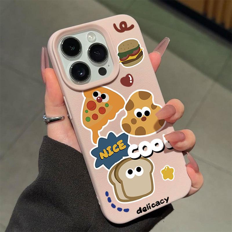 Fun Cartoon Toast Cookies for IPhone16promax Phone Case for Apple 15pro Girl 14 Creative