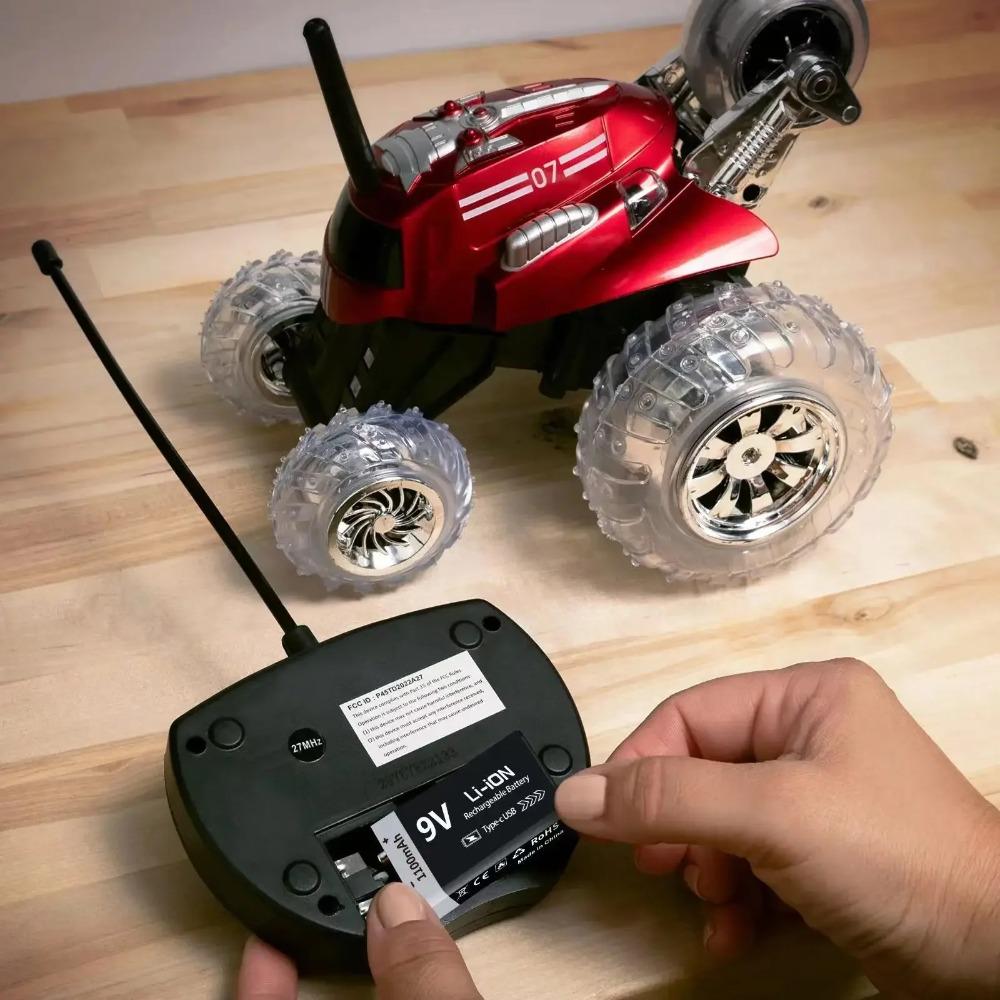 9V Battery Rechargeable 1100mAh USB Type-C 6F22 9V Li-ion Battery for Multimeter, RC Toys, Guitar Pedal, Microphone