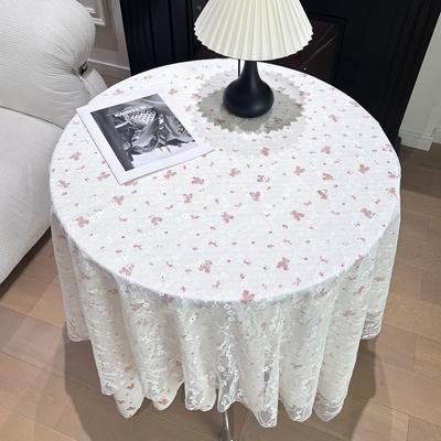 Toalha de Mesa Floral de Renda Mesa Tecido de Flanela Decoração Mesa de Café Pequena Mesa de Cabeceira Retangular Retro Estilo Coreano