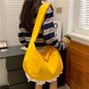 Autumn and Winter New Relaxed Canvas Bag Women's Oxford Cloth Solid Color Cloth Bag Casual Shoulder Messenger Bag