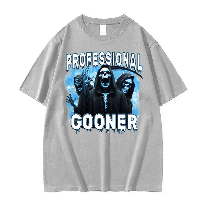 Magliette Meme Divertenti Offensive Professionali Gooner Goon Scherzo Sessuale Festa Uomo Magliette Oversize moda Cotone di Alta Qualità