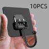 10PCS Transparent Hook Multifunctional Wall Strong Sticking Hook Black Keychain Clothes Hat Door Hook Bathroom Kitchen Accessori