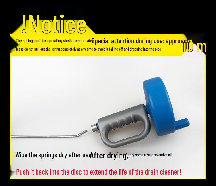 Spring Pipe Clog Remover for Hotel Housekeeping - Expert Pipe Dredging Solution