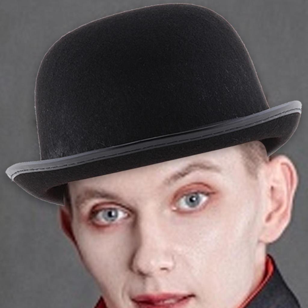 Casual Black Hat Christmas Bowler Hat Bowler Derby Hat For Men Women Fashion Party Formal Fedora Costume Unisex Soft Hat