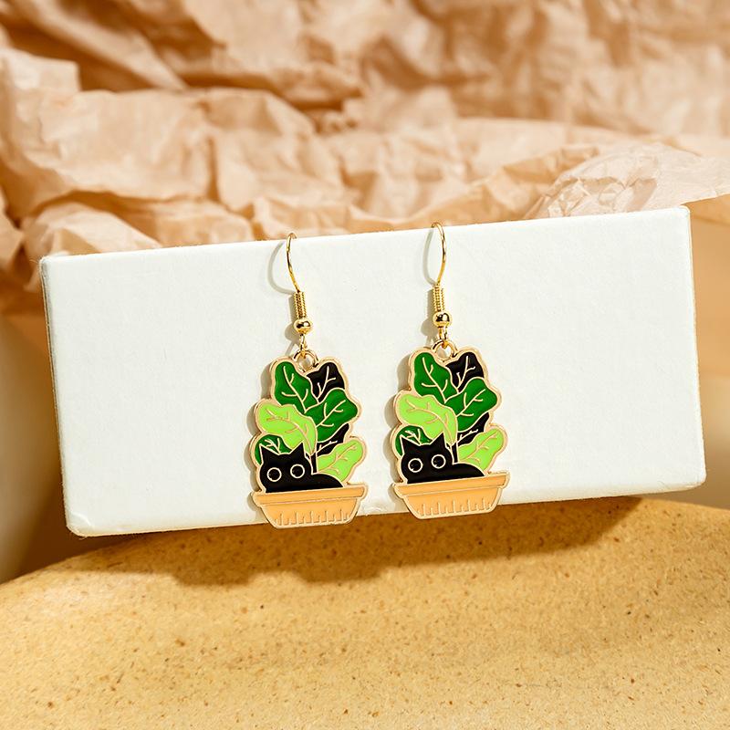 Cartoon Small Fresh And Cute Girl Ear Hook, Summer Fresh And Sweet Earrings, Niche Design Childlike Earrings