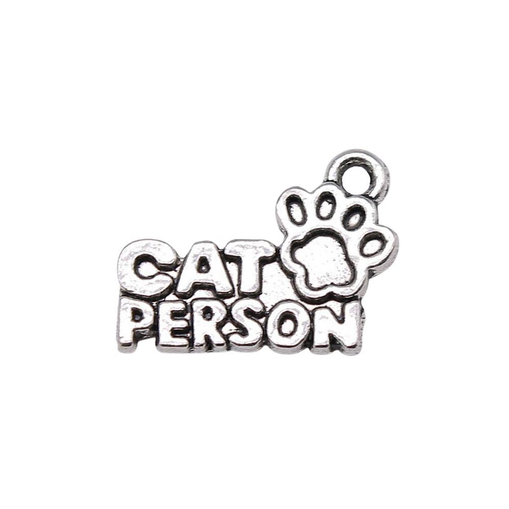 Charms Cat Pendants Heart Alloy Crafts For DIY Jewelry Making Accessories