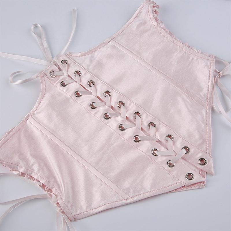 Waist Cinchers Dress With Corset Belt Mini Dress Elegant Sexy Party Daily Dresses Vacation Women Tie Up Corset Dress