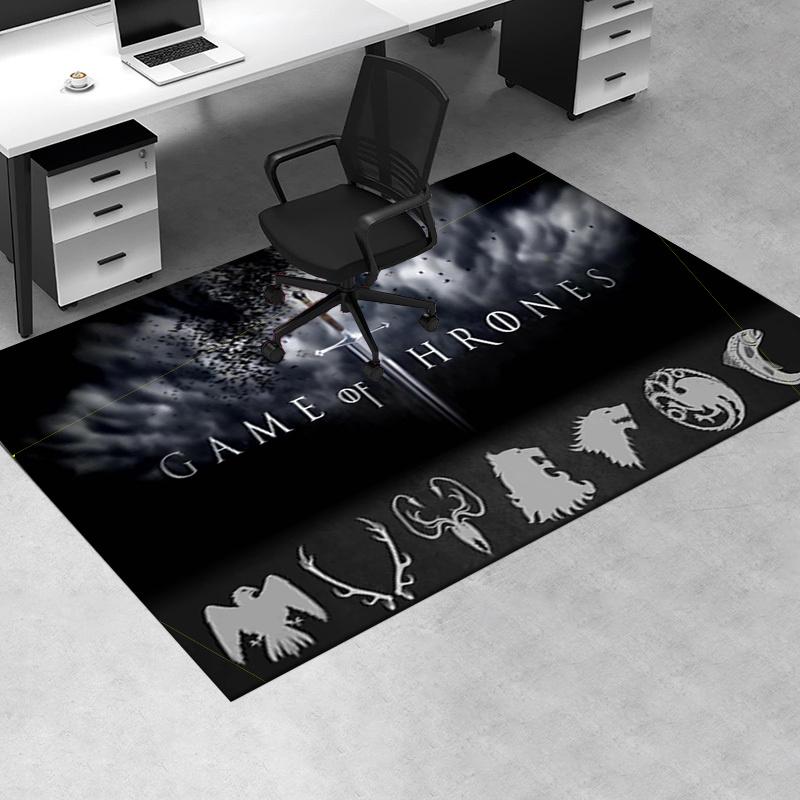 

Game of Thrones: Epic Fantasy Adventure Poster Print Office Mat Home Decor Office Desk Chair Rugs Chair Carpet for office Chair Mat Gift For 60cm by 90cm