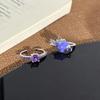 Purple Rhinestone Open Ring: Women's Luxury Grape Fashion Accessory