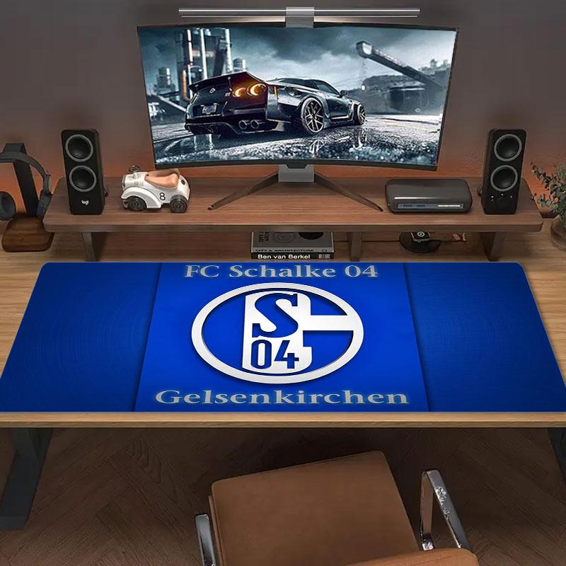 FC Schalke 04 Large Size Mouse Pad Large Gaming Table Cushion Non-slip Laptop Tablet Big Mousepad XXL Mat Mini PC Playmat With Lock edge