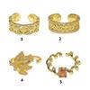 Fashionable Wheat Themed Open Rings Decoration for Women Adjustable Designs Sturdy Alloy Jewelry Statement Pieces