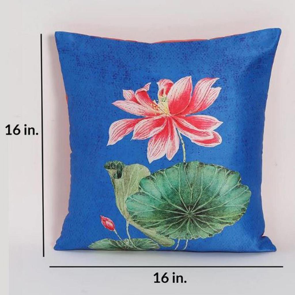 KOKO MAISON INC Lotus Joy Polystain Kissenbezug (2er-Pack) | Klappenverschluss | Digitaldruck