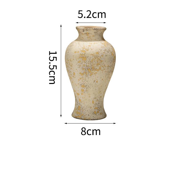 Retro Chinese-style Ceramic Vase Flower Vase Decorative Jar Ceramic Handicraft Flowerpot Home Decoration Accessories