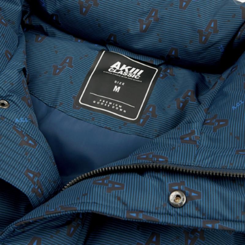 AKIII CLASSIC Ζακέτα με Μονόγραμμα Σκίουρου και Πούπουλα Χήνας Akakfu10813100