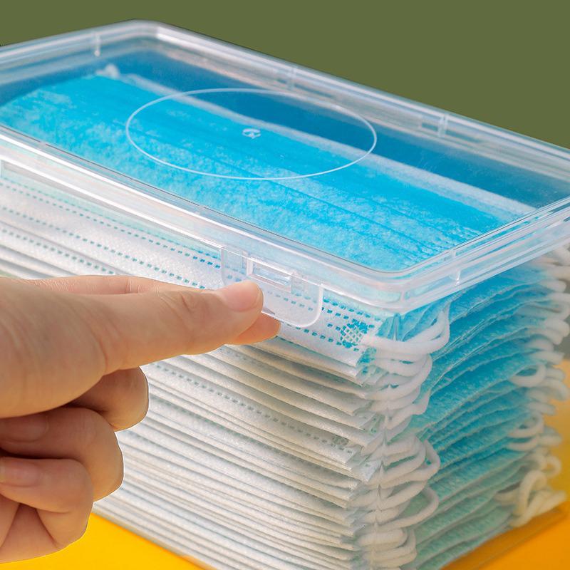 Square Transparent Large Capacity Mask & Cosmetic Storage Box