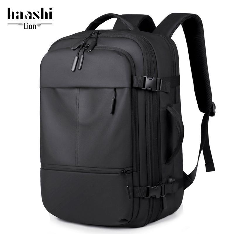 Expandable Fashion Backpack: High-Capacity Cross-Border Unisex Design for Business, Travel, and School