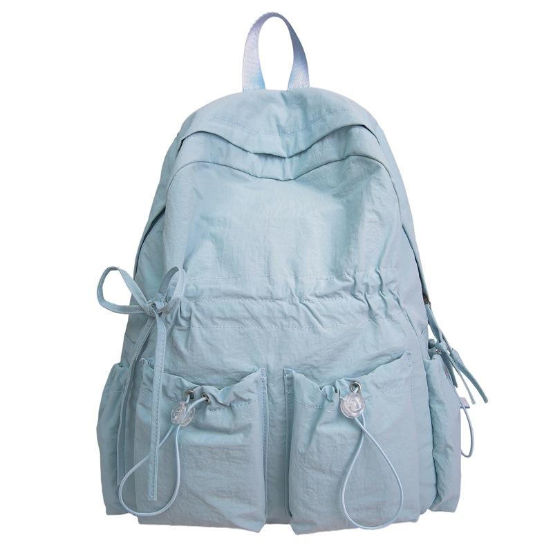 Large capacity schoolbag female junior high school student cute bow high school large backpack female student high value college backpack