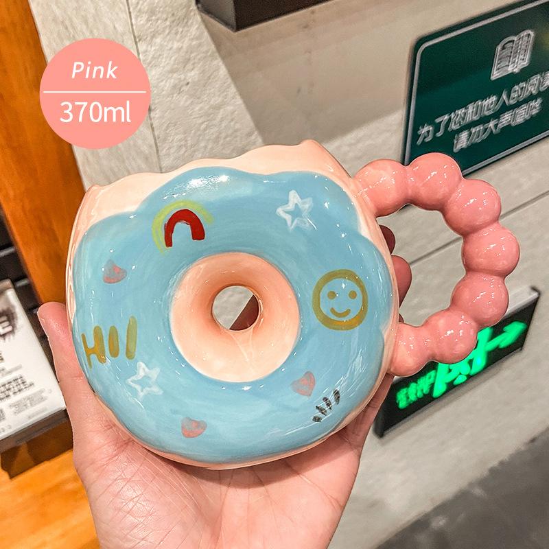 Taza de Agua Taza Taza de Donut Taza de Cerámica Taza de Leche de Dibujos Animados de Personalidad Creativa