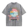 Spring Summer Anime Jujutsu Kaisen Vintage Washed T Shirt Gojo Satoru Shirt Men Women Harajuku Cotton Hip Hop Streetwear Casual