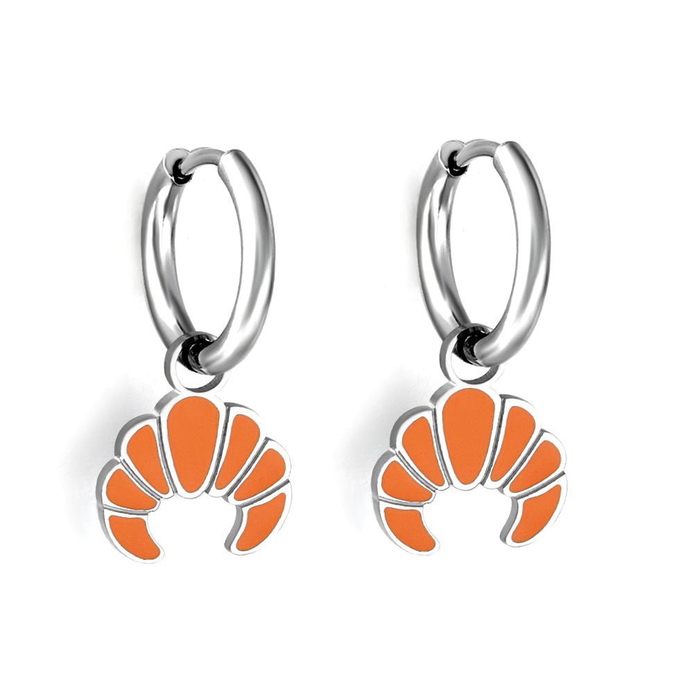 2026 Earrings Simple Personality Cute Bread Strawberry Cherry Fruit European and American Earrings