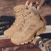 Men's New Big Size High Top Outdoor Style Breathable and Comfortable Anti-slip Shock Absorption Fashion Trend Combat Boots