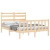 VidaXL Bed Frame with Headboard 140x190 Cm Solid Wood 3192016
