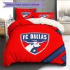 FC Dallas Pattern Bedding Quilt Set  Home Decoration  Gift (1 * duvet cover + 2 * pillowcase  without core)