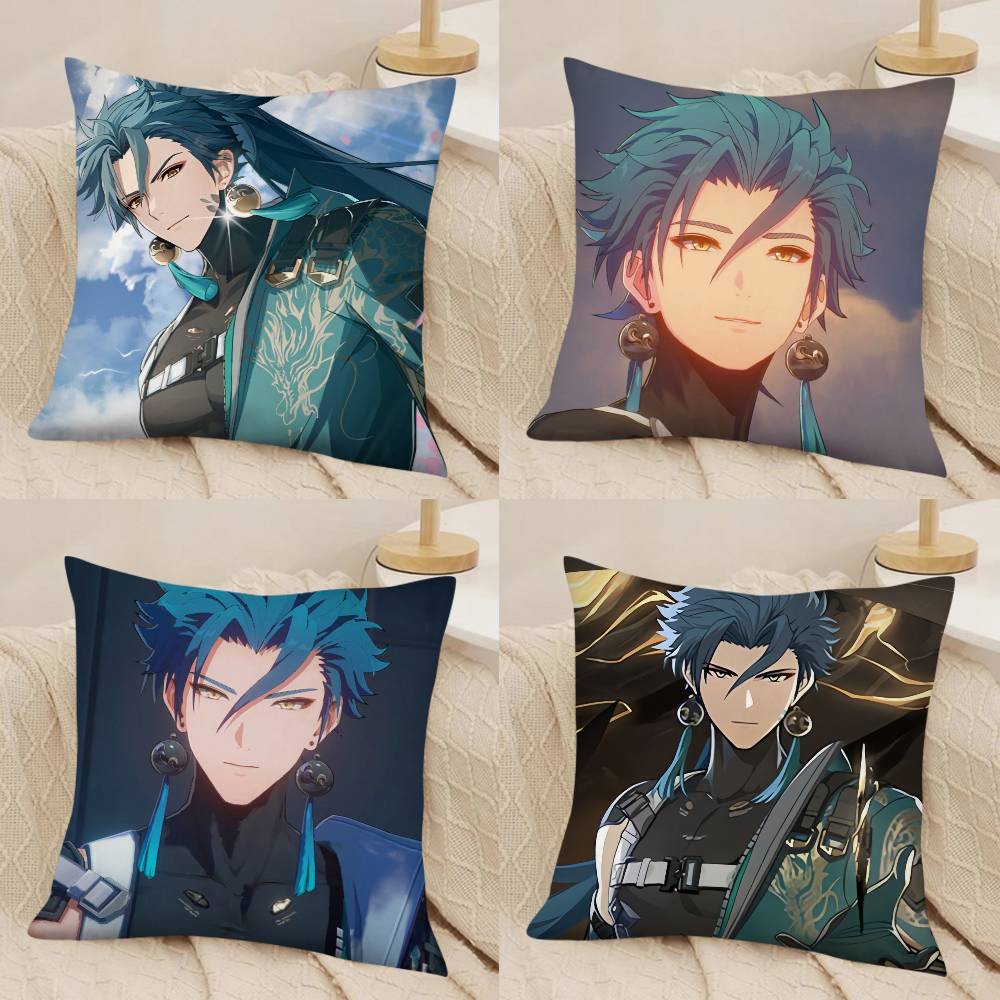 1pc Anime Figure Jiyan Pillow Case Fashion Square Pillowcase Bedroom Sofa Room Ins Decoration Leisure