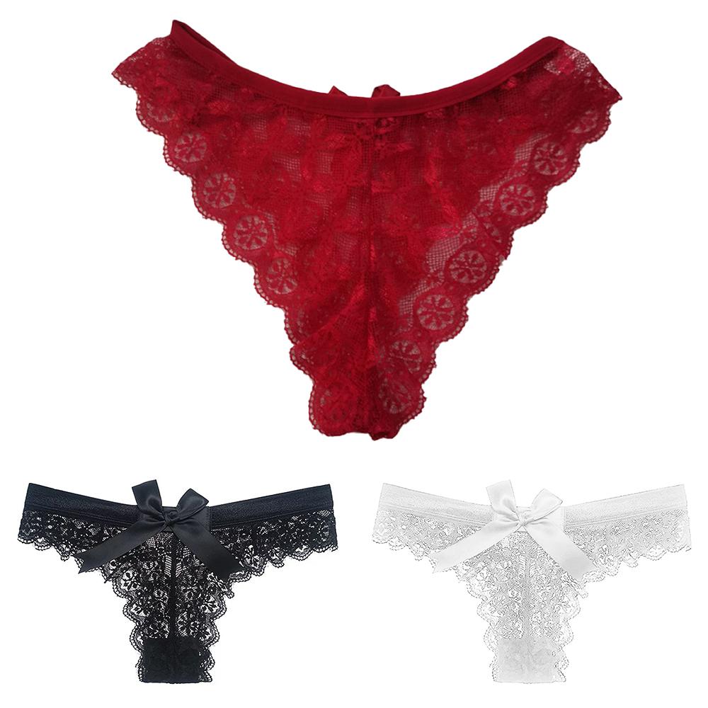 Lady Lace G String Thong Panties Sexy Sheer Knickers Women's Lingerie Briefs