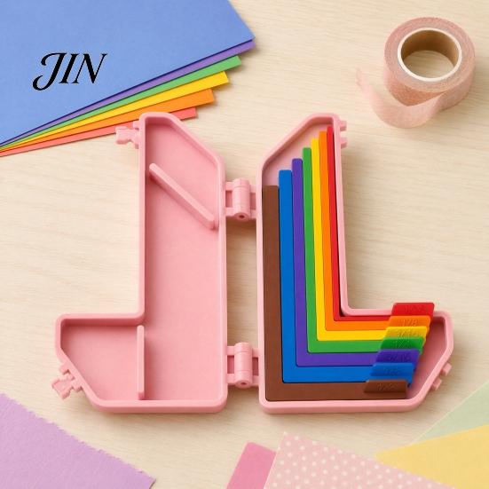 Easy Layering Alignment Guide 7Pcs/Set Paper Crafting Guides, Color Coded Tools with Storage Case, Ruler And Matting Spacers Size Tabs