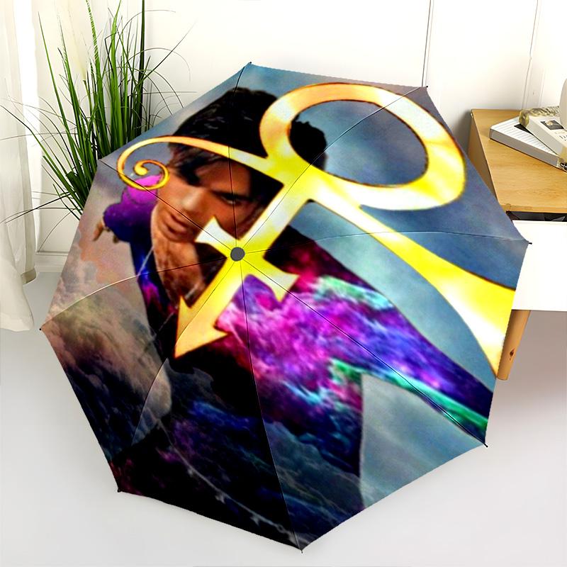Prince Purple Rain Love Folding Umbrella Durable Travel Travel Umbrella Printing Sun Umbrella