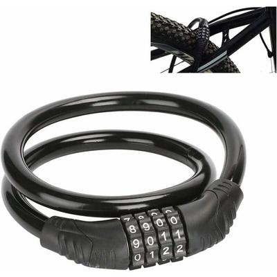 Fahrradschloss - SCHMUCKBOX - 15mm x 600mm - 4-stelliger Code - Stahl - Schwarz