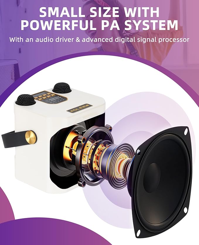 20W Powerful Shock Bass Bluetooth Speaker with 2 Mic Portable 360 Surround Sound Wireless Subwoofer Boombox Home Outdoor Karaoke