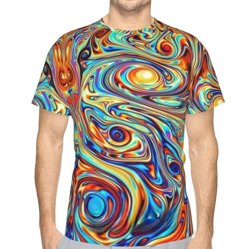 Couple Abstract Print T-Shirt Men's 3D T Shirt Funny Tee Short Sleeve Camiseta Round Neck T-Shirt Fashion Casual Brand 6XL