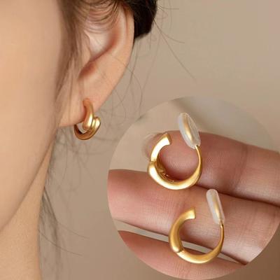 Stumm Gold geometrische kleine Ohr Ring Ohrringe kein Piercing weibliche Moskito Spule Ohr Clip