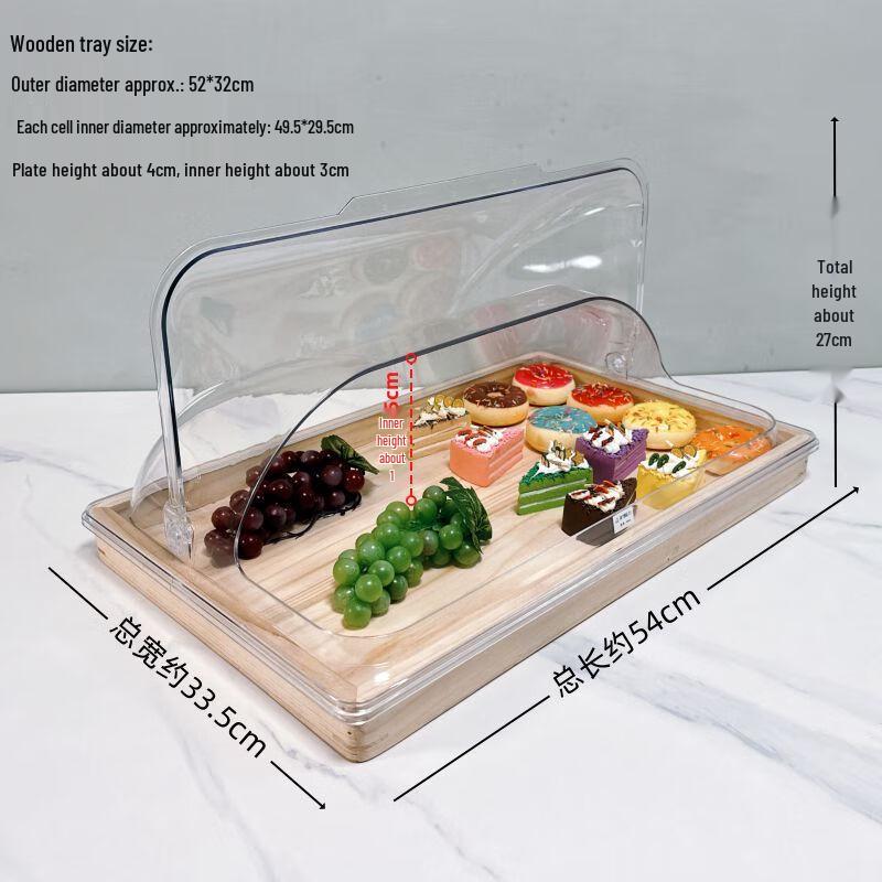 Food Display Tray with Clear Flip Lid