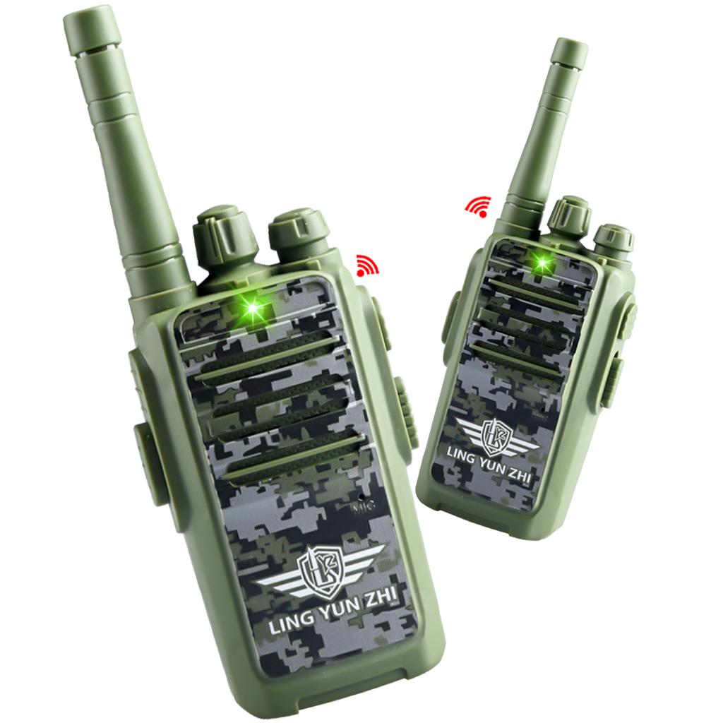 2Pcs Electronic Long Range Walkie Talkie Toys, Intercom Mini Interphone Digital Sound Communication Game Indoor and Outdoor