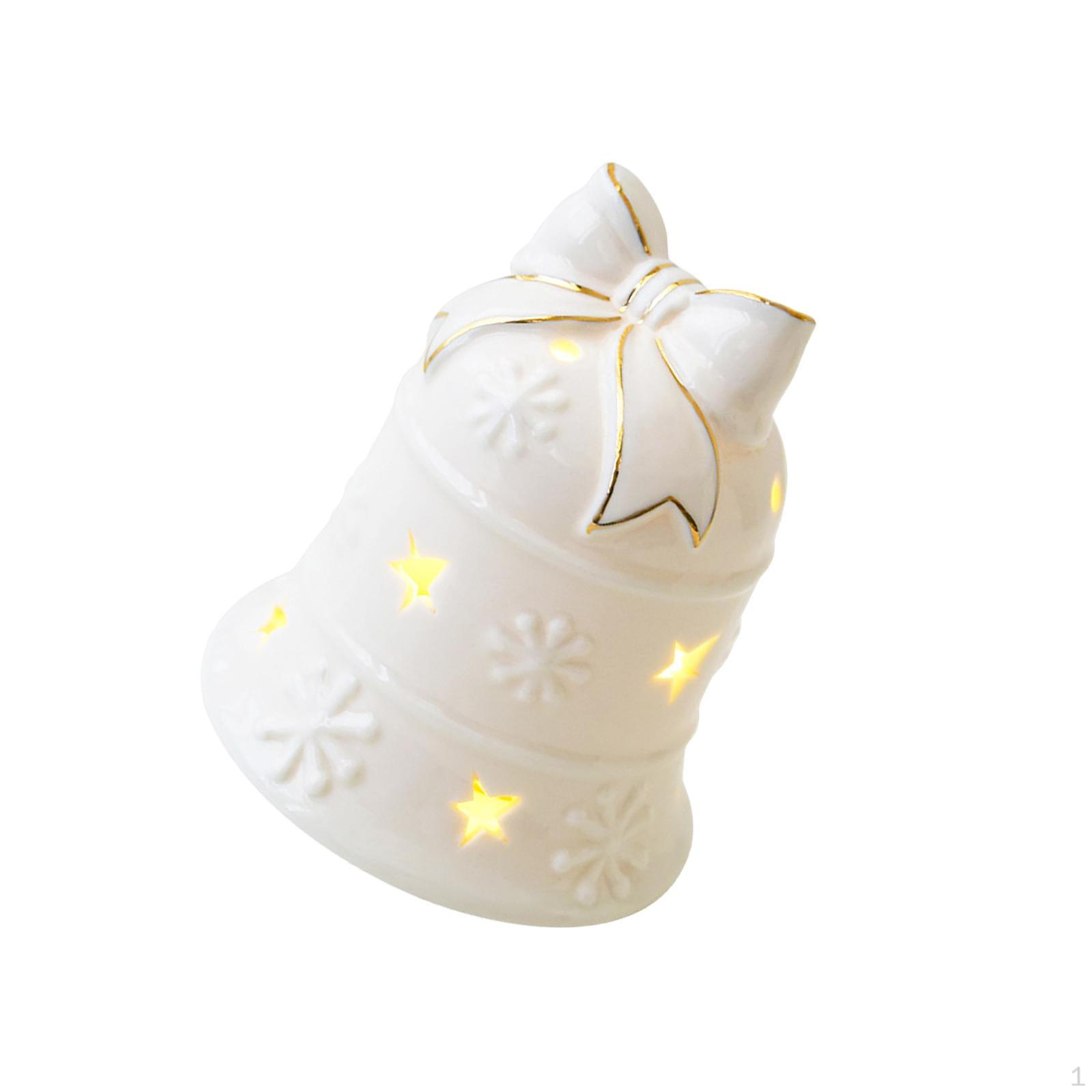 

Різдвяні прикраси Різдвяний орнамент Домашній декор Настільна фігурка Освітлена статуя для камінної полиці Bell