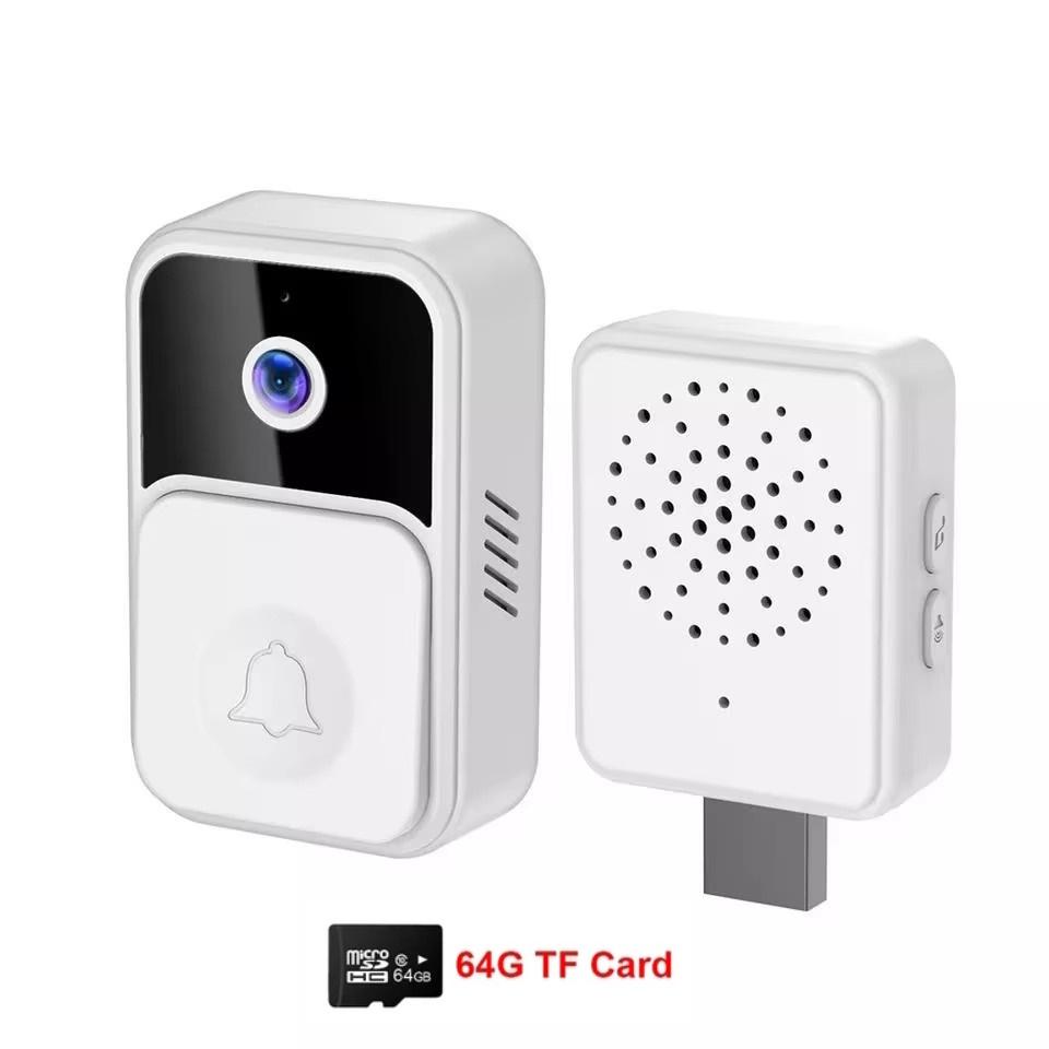 Video Doorbell 720P HD Wide Angle Security Camera, Up To 128GB Memory, 2 Way Voice Intercom Real Time Video Smart Door Bell Cameras