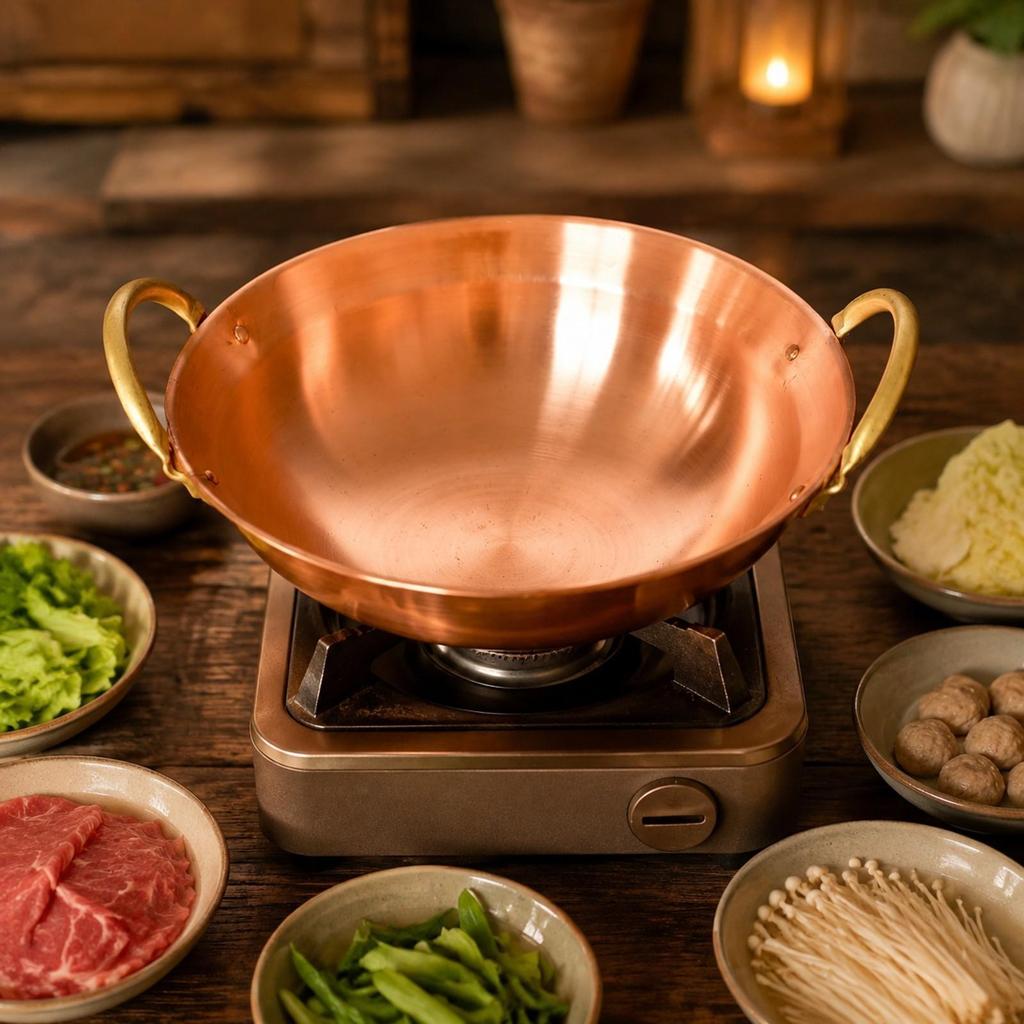 Rust-Resistant Stovetop Pot with Copper Base Food-Grade Round Stainless