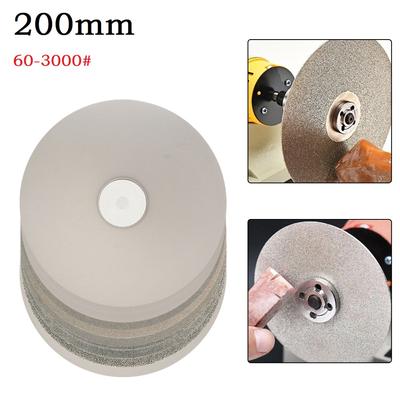 8 Inchs/200mm Emery Coated Lapping Disc Grit 60-3000 1/2" Hole Flat Lap Wheel Abrasive Grinding Disc For Gemstone/Jewelry/Rock