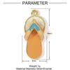 3pcs/Lot Stainless Steel Enamel Palm Flip Flop Shell Diy Charm Women Watermelon Strawberry Necklace Pendant Summer Ocean Jewelry