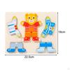 Wooden Dress up Puzzles Sorting and Matching Educational Toys Animal Shape Montessori for Baby