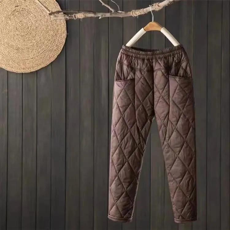 Pantaloni Invernali Caldi Spessi Elastici a Vita Alta da Donna per la Neve Pantaloni Larghi Mujer