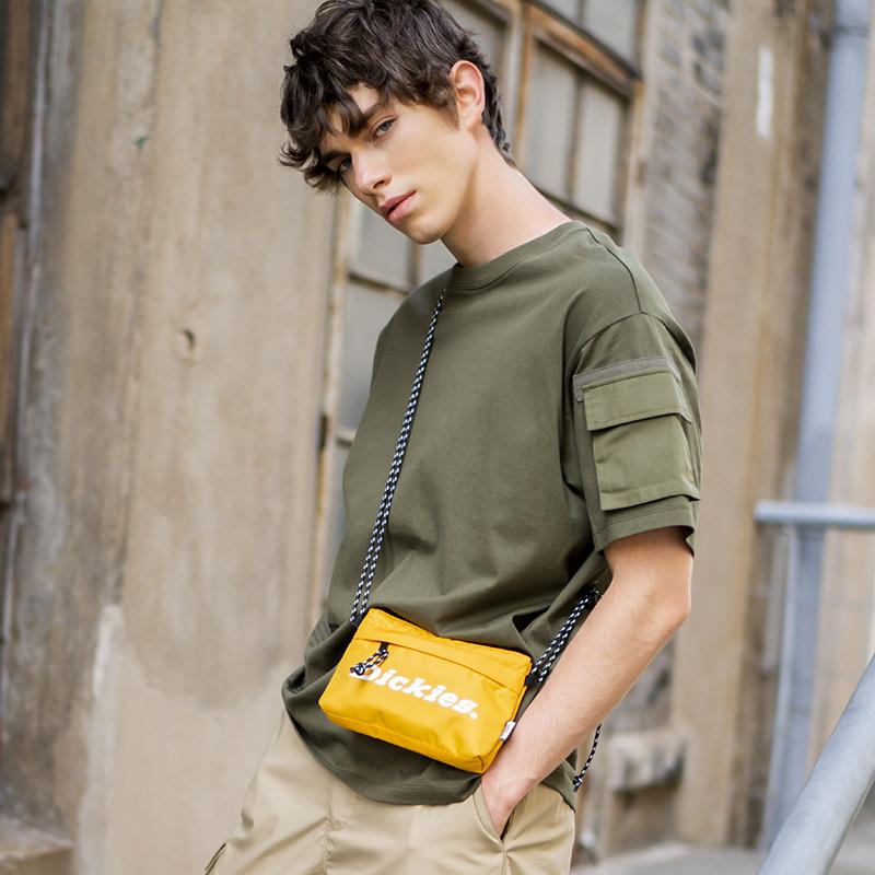 New Dickies Polyester Shoulder Bag Crossbody Bag Small Size Unisex Yellow DK008218B33