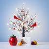LED Vintage Glowing Tree with Cardinals Battery Operated Twinkle Trees Lamp with Lighted Branches Festive Holiday Party Lighting Halloween Christmas