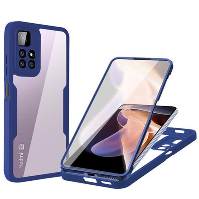 جرابات حماية كاملة 360 درجة أمامية وخلفية لهواتف Xiaomi Redmi Note 11 10s 11s 9 Pro 10C Mi 12 lite 12T 11T Poco X4 X3 Pro F3