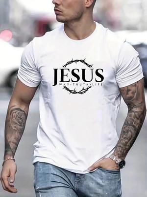 Unisex's Letter Print Short Sleeve T-Shirt