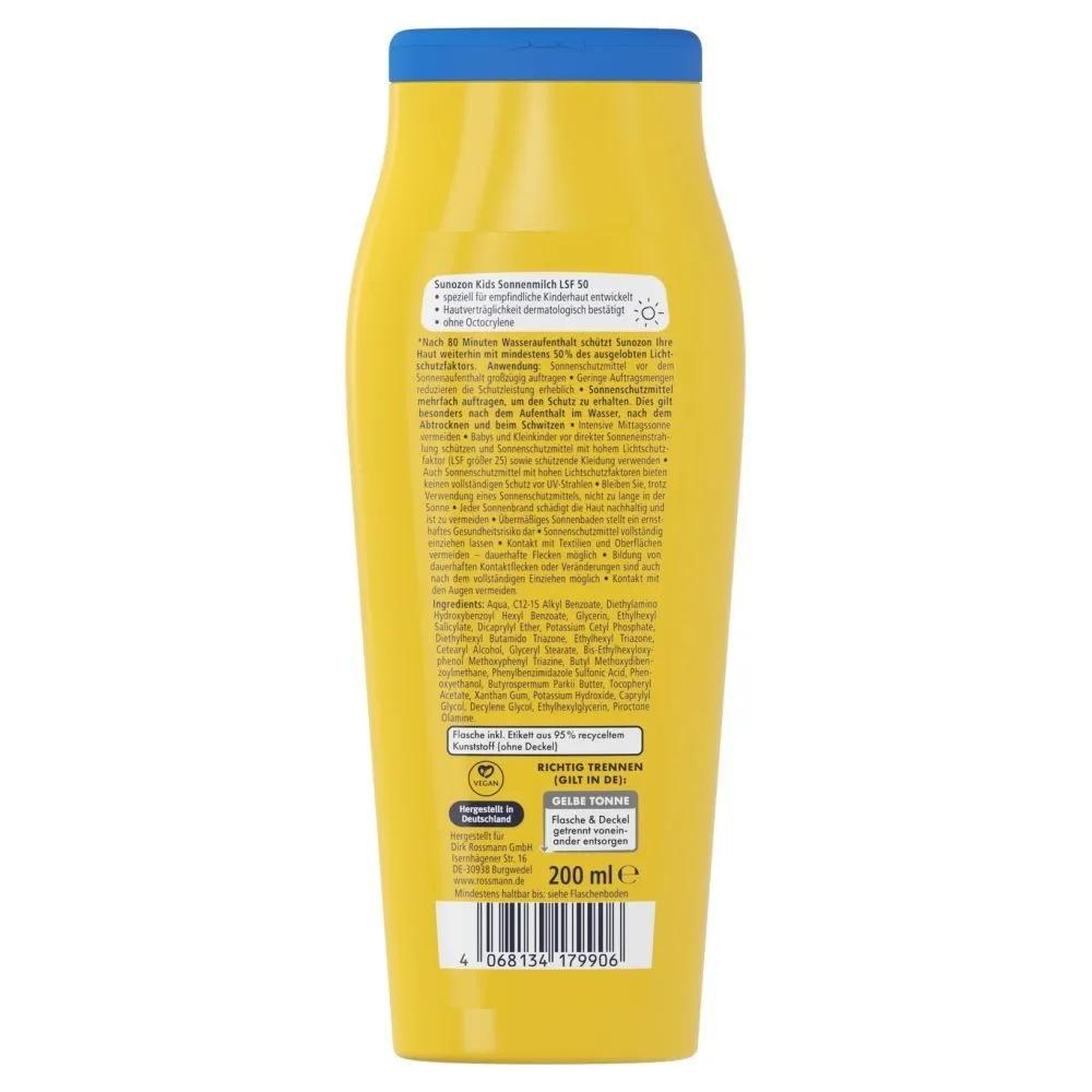 ROSSMANN sunozon Kids Sun Milk SPF50, 200ml